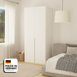 ESPACIO ARMARIO BORKEN 90 CM | BLANCO, TIRADOR ALUMINIO