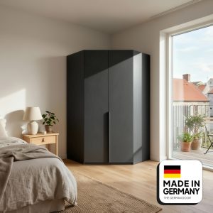 Espacio armario esquinero BORKEN grafito con tirador cromo