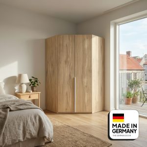 Espacio armario esquinero BORKEN Roble con tirador aluminio