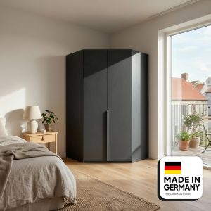 Espacio armario esquinero BORKEN grafito con tirador aluminio